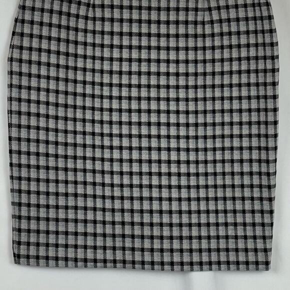 J Jill Black, Gray & Tan Plaid OfficeCore Career Pencil Skirt NWT Size SP - Picture 7 of 12